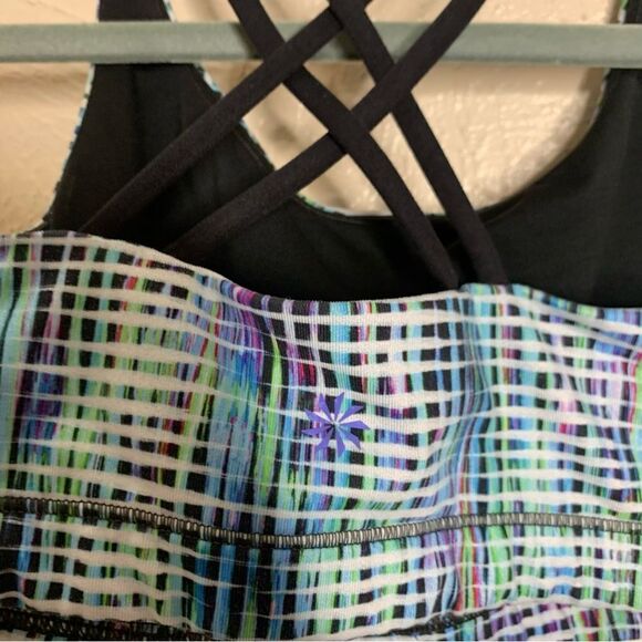 Athleta girl upbeat sport bra colorful black - Picture 3 of 7